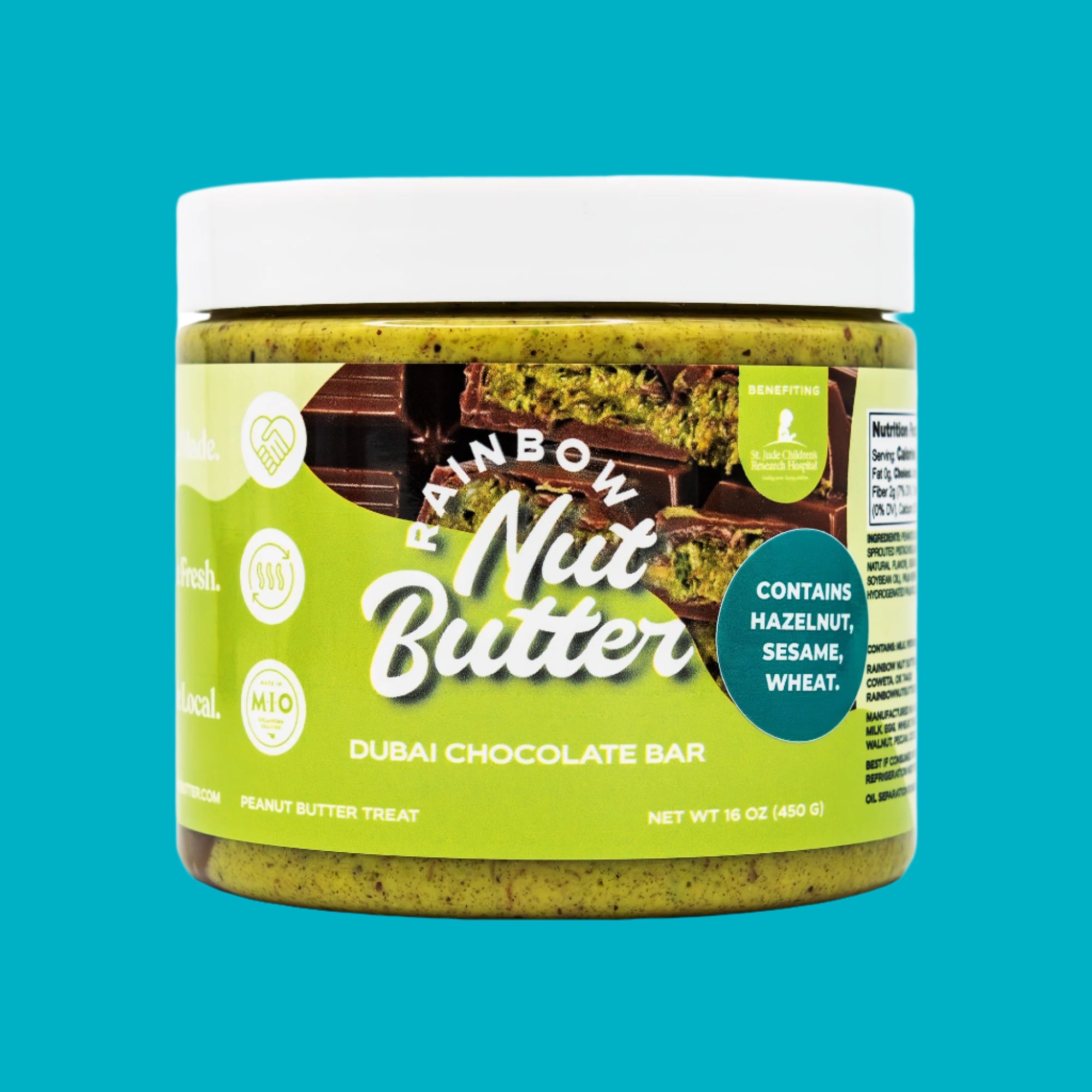 Dubai Chocolate Bar Hazelnut Pistachio Nut Butter Cream