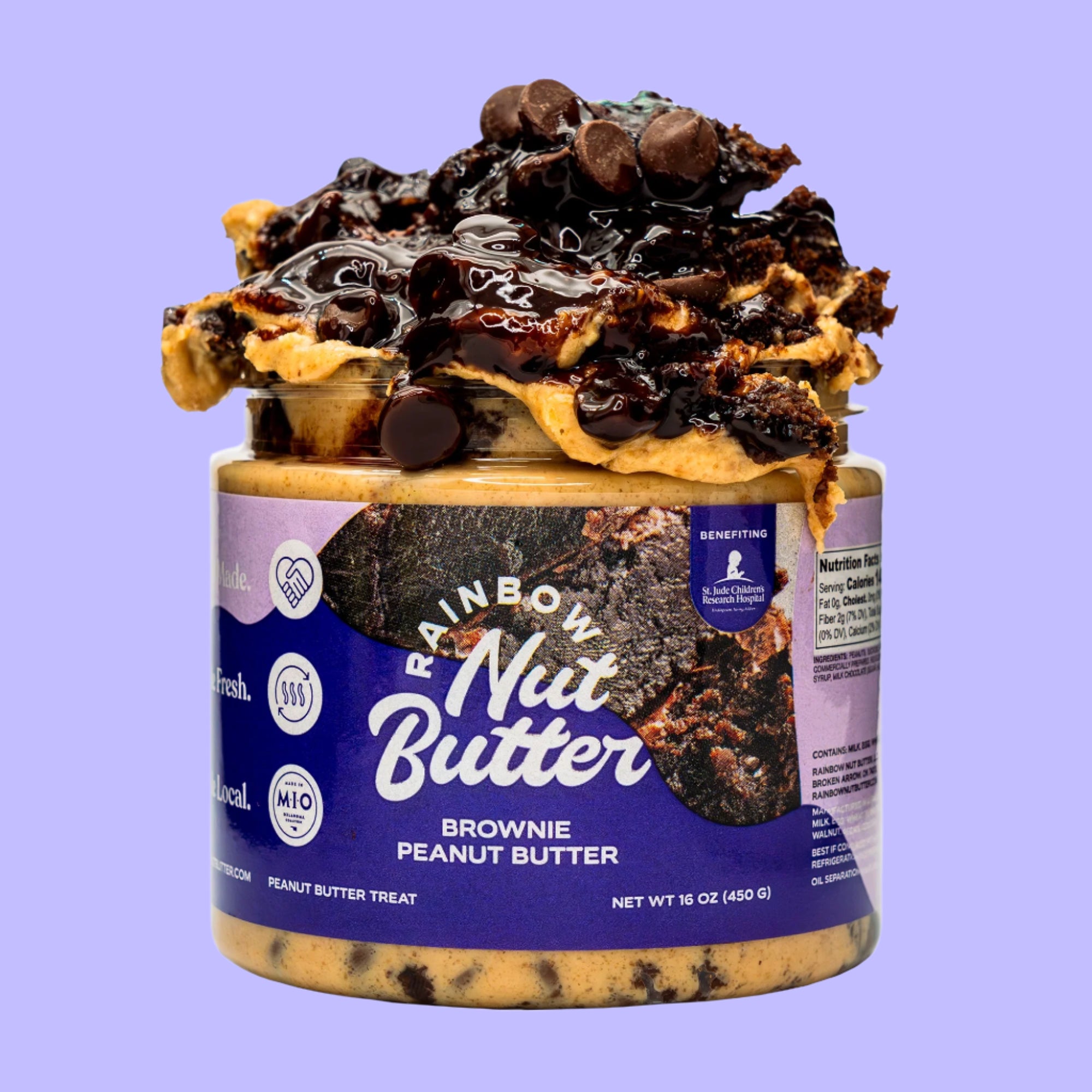 Brownie Peanut Butter Treat Chocolate Chips and Syrup