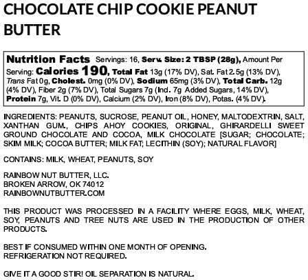 Chocolate Chip Cookie Peanut Butter