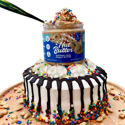 Birthday Cake Peanut Butter Treat Frosting with Sprinkles