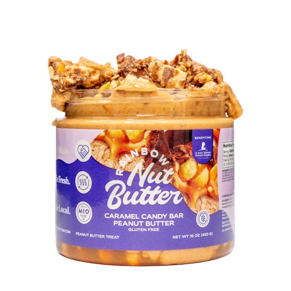 NOUGAT CARAMEL CANDY BAR consisting of Nougat topped with Caramel and Peanuts all encased in Milk Chocolate Peanut Butter Nut Butter Snack Dessert