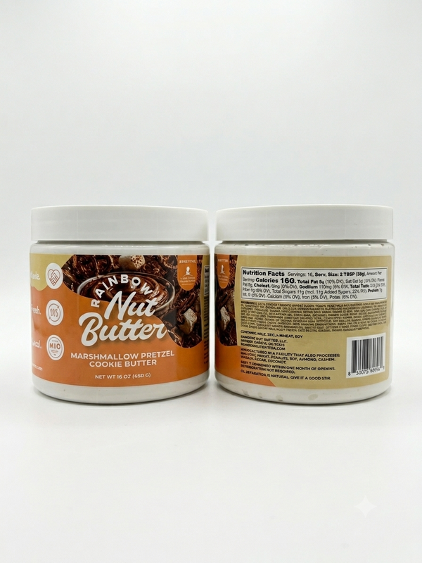 COOKIE BUTTER Pretzels Marshmallow Fluff Snack Treat Dessert Chocolate NO PEANUT BUTTER