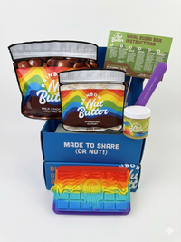 DUBAI DIY Chocolate Bar Kit with Reusable Mold & Decorating Wand Rectangle Rainbow Mold