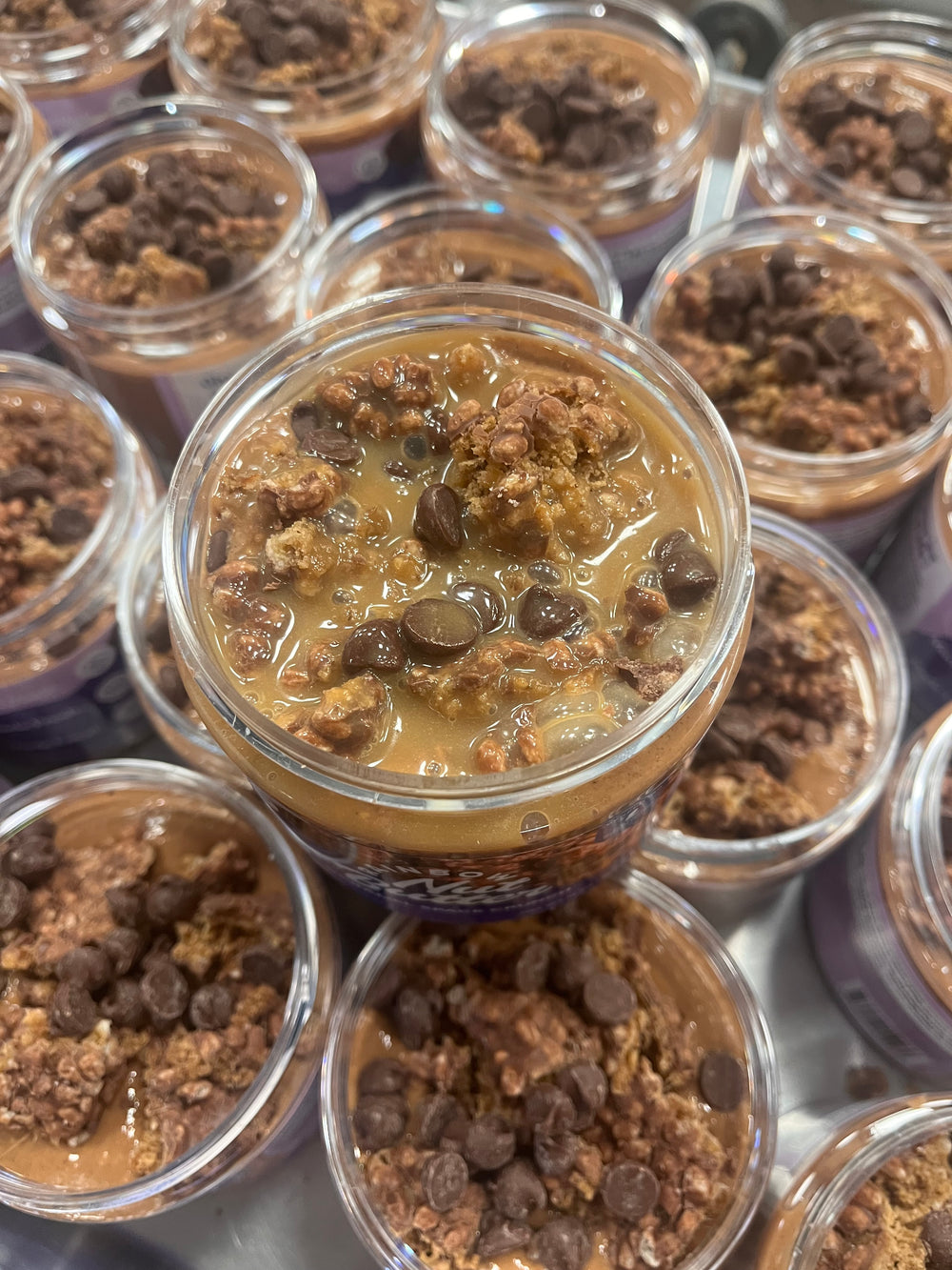 SPACE CRUNCH Caramel Peanut Butter Treat Flavor Sweet Dessert  Snack Crunchy Chocolate Indulgent Creamy Rainbow Nut Butter