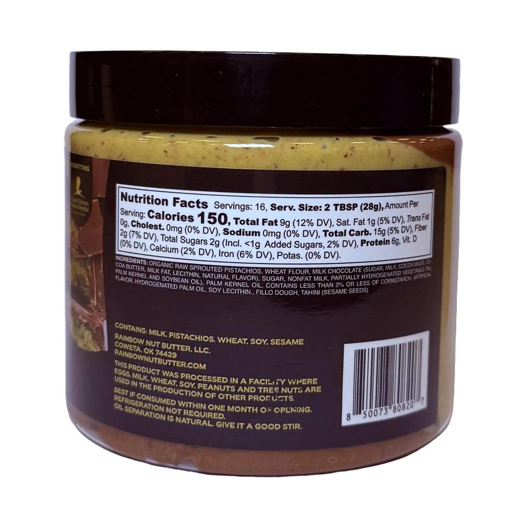 MILK CHOCOLATE DUBAI Bar in a Jar Pistachio Cream & KATAIFI Limited Edition Dessert No Peanut Butter Snack Pistachios and Rich Chocolate Chips - NEW PACKAGING