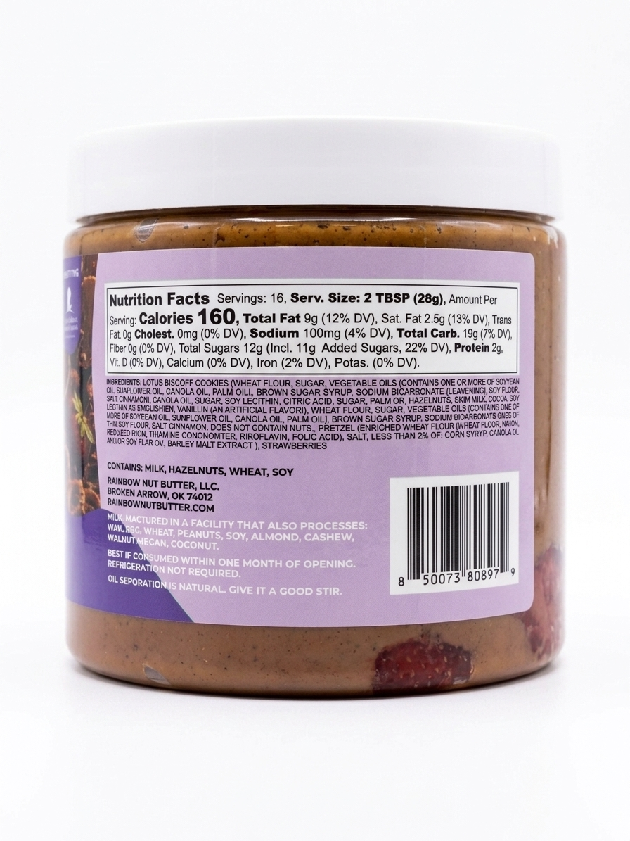 COOKIE BUTTER Pretzels Hazelnut Strawberry Snack Treat Dessert Chocolate NO PEANUT BUTTER