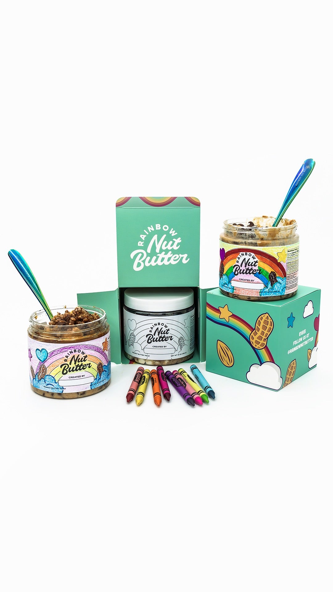 Rainbow Nut Butter Customizable Nut Butter Jar – Create Your Perfect Blend!