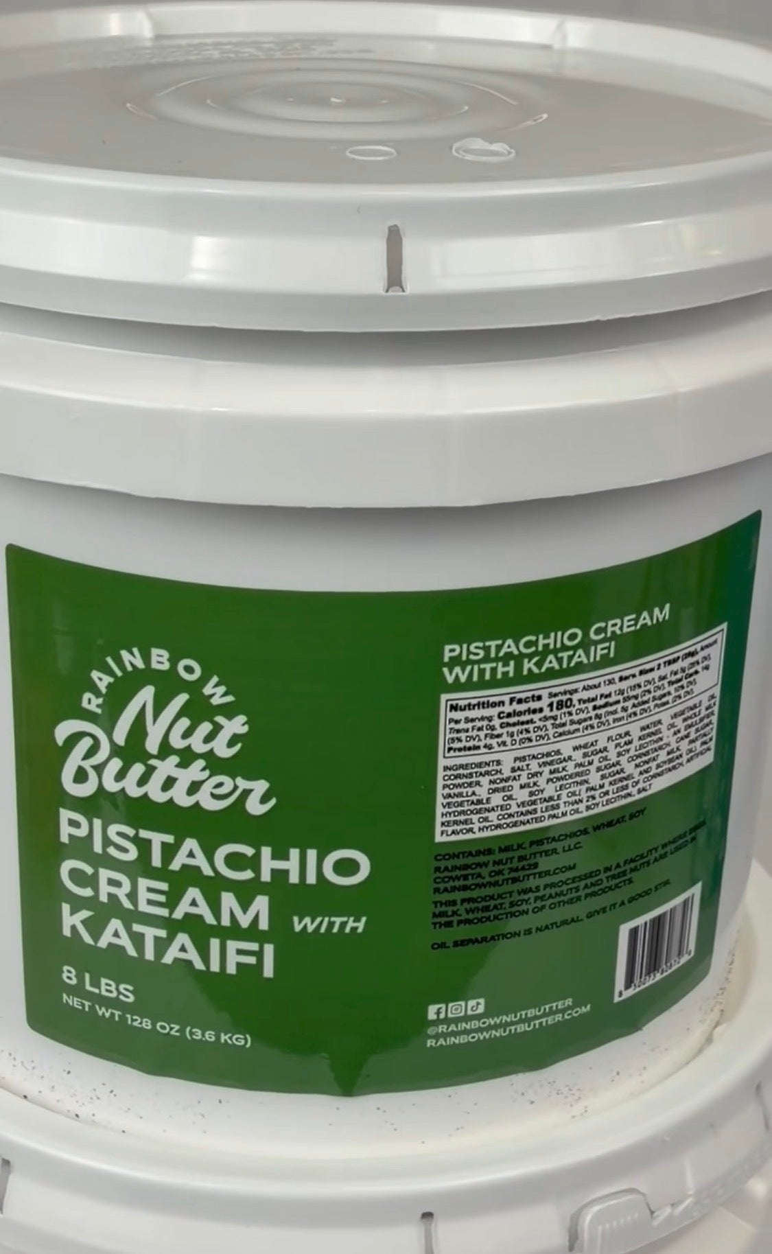 Rainbow Nut Butter Pistachio Cream Kataifi 6 lb Bucket