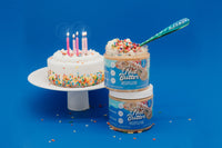 Birthday Cake Peanut Butter Treat Frosting with Sprinkles