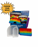 Cookies & Cream Filled DIY Chocolate Bar Kit with Reusable Mold & Decorating Wand