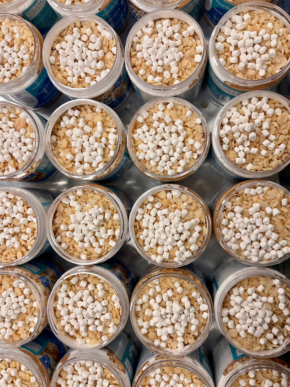 SNACK CRACKLE POP Rice Marshmallow Peanut Butter Treat Rainbow Nut Butter Snack - Gluten Free, Bite-Sized Crunchy & Gooey Marshmallow Fluff, 16 oz Jar