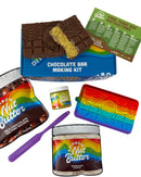 DUBAI DIY Chocolate Bar Kit with Reusable Mold & Decorating Wand Rectangle Rainbow Mold
