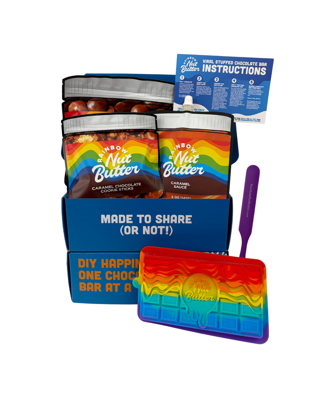 Twix, Caramel, Caramel Bits Filled DIY Chocolate Bar Kit with Reusable Mold & Decorating Wand