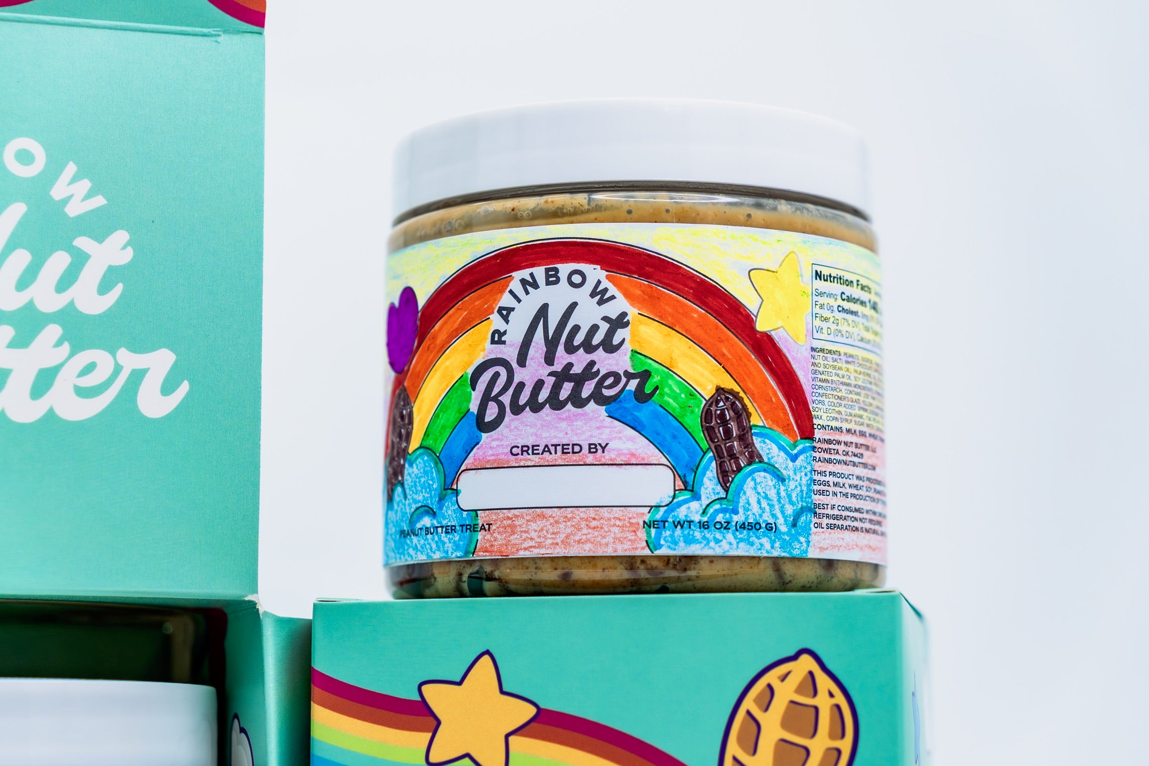 Rainbow Nut Butter Customizable Nut Butter Jar – Create Your Perfect Blend!