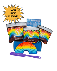 Fruity Rice Cereal, Freeze-Dried Strawberries, Raspberry Puree Filled DIY Chocolate Bar Kit with Reusable Mold & Decorating Wand