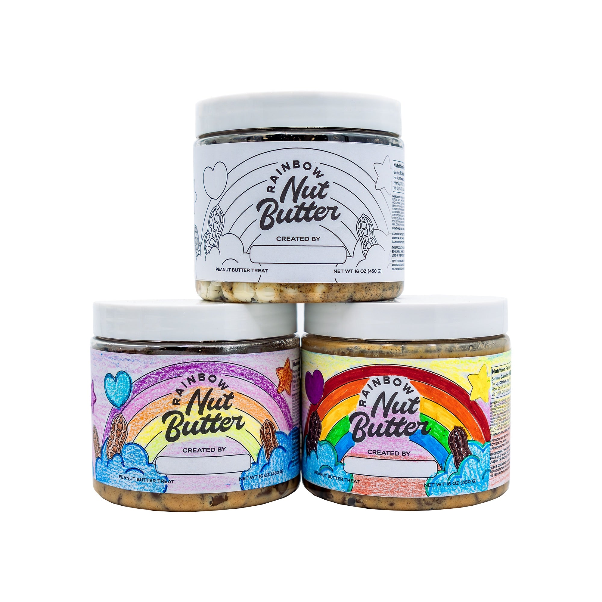 Rainbow Nut Butter Customizable Nut Butter Jar – Create Your Perfect Blend!