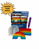 Cookies & Cream Caramel Filled DIY Chocolate Bar Kit with Reusable Mold & Decorating Wand