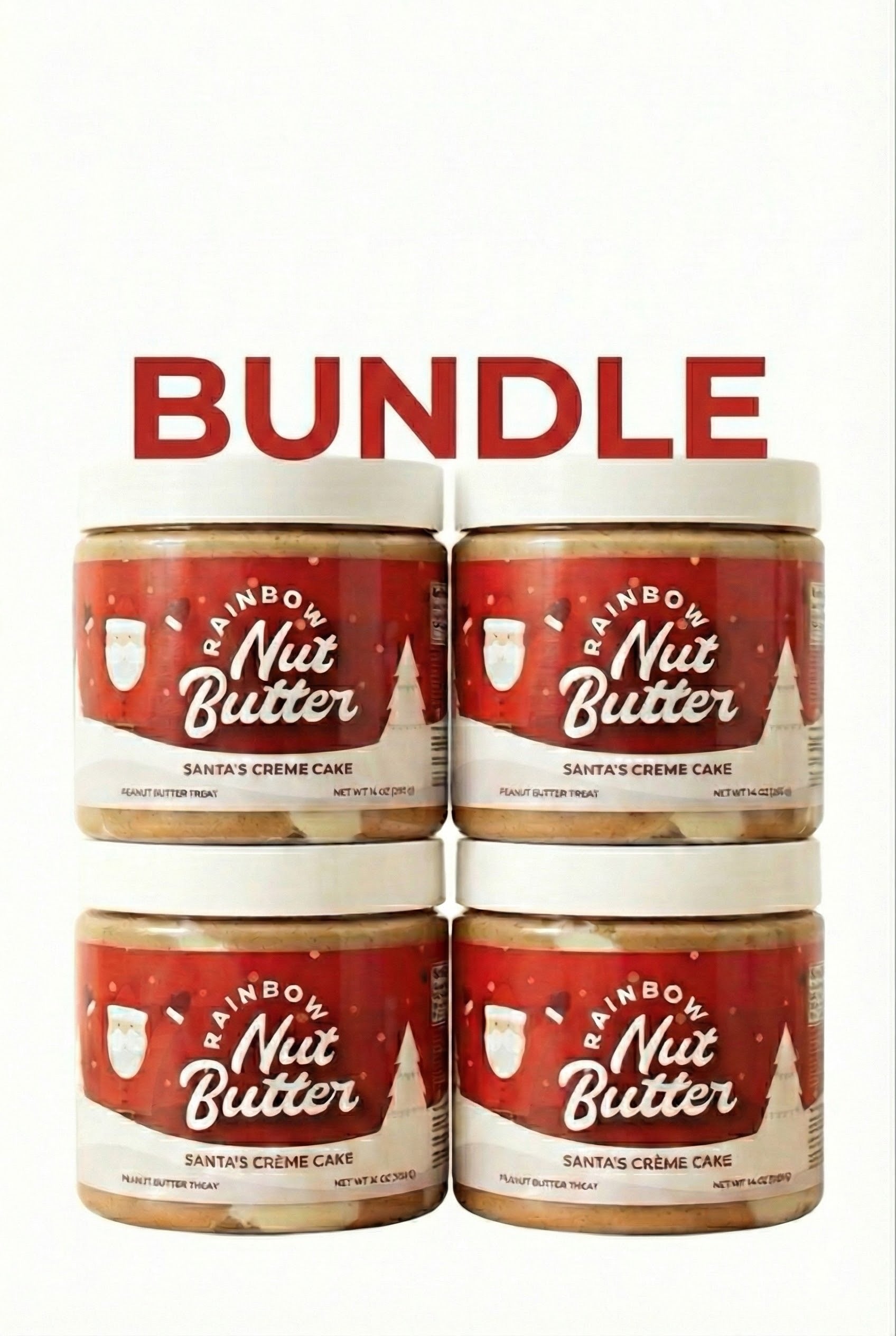 BUNDLE OF 4 Santa Crème Cake Christmas Tree Peanut Butter SALE SALE SALE SALE LIMITED QUANTITIES!