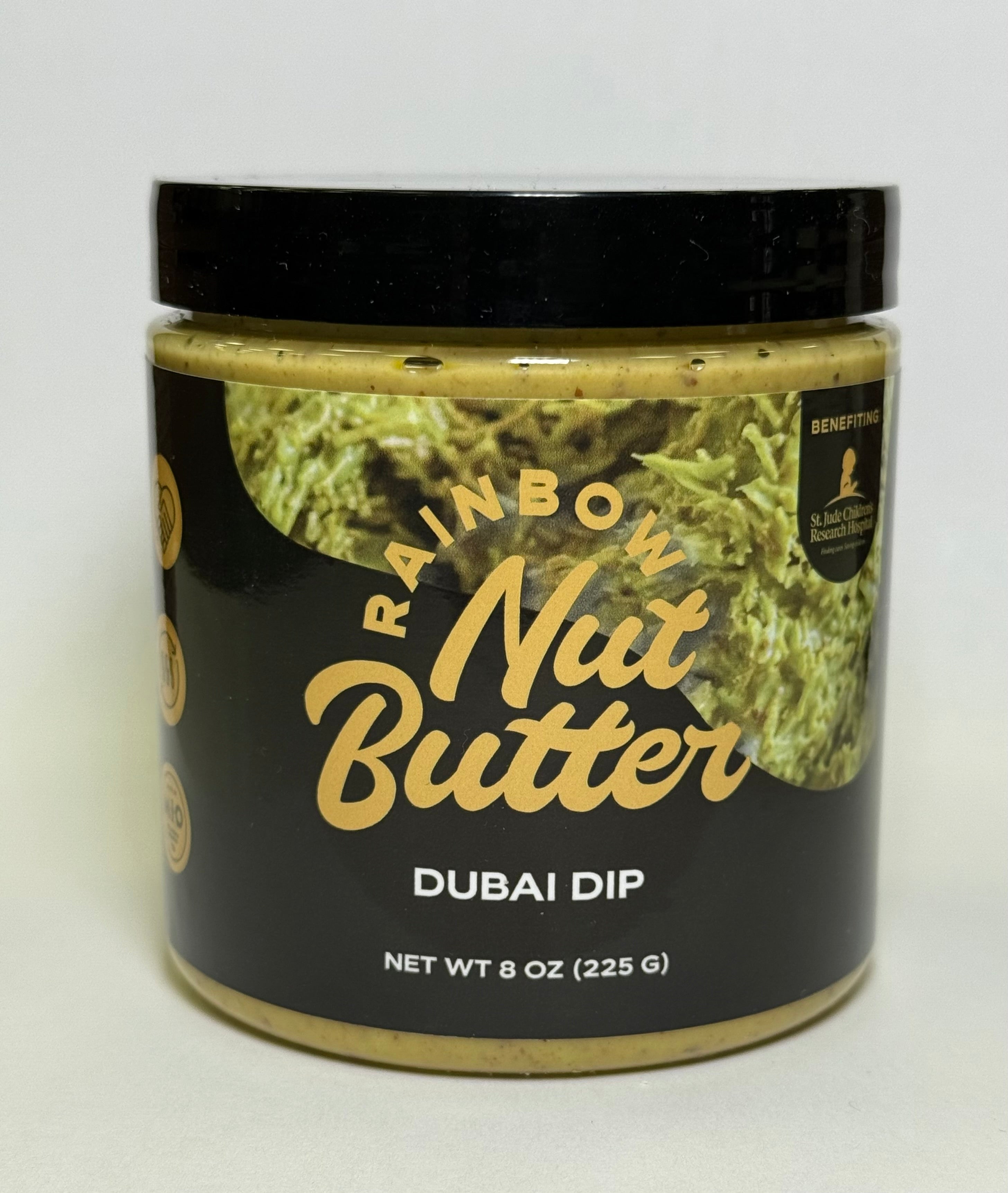 Rainbow Nut Butter Dubai Dip Spread Pistachio Cream 8 oz Jar Crunchy Kataifi Kadayif Natural & Gluten Free Sweet Flavor