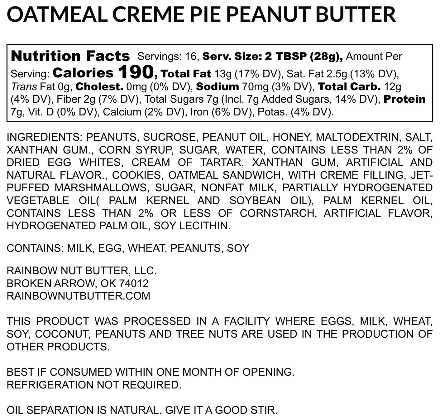 Oatmeal Creme Pie Peanut Butter Treat