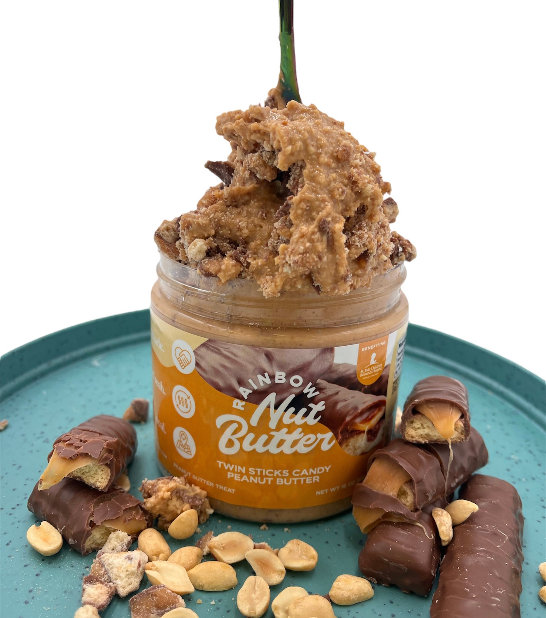 Twin Sticks Twix Peanut Butter Treat Rainbow Nut Butter