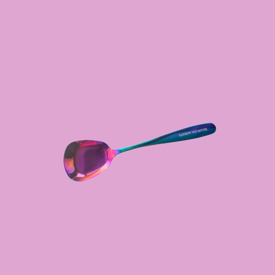 Rainbow Nut Butter Spoon Rainbow Color Metal