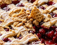Apple Pie Waffle Cone Icing Cherry Puree White Chocolate Peanut Butter Treat Snack Dessert