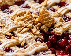 Apple Pie Waffle Cone Icing Cherry Puree White Chocolate Peanut Butter Treat Snack Dessert