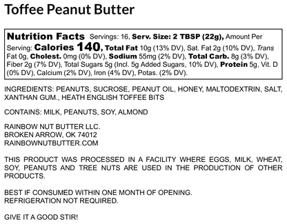 Toffee Peanut Butter Heath Toffee Chunk Pieces Caramel Sauce