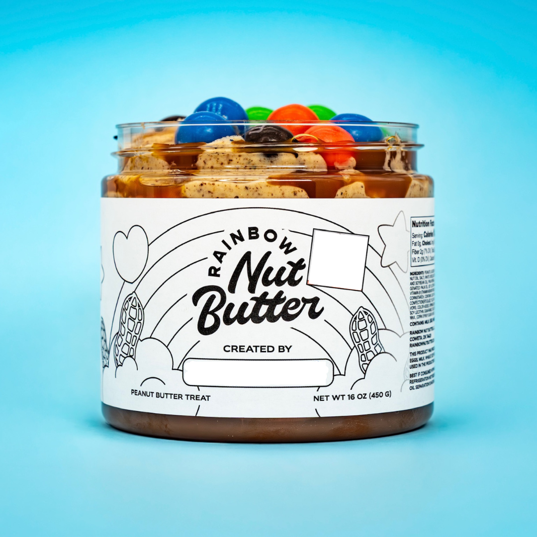 Rainbow Nut Butter Customizable Nut Butter Jar – Create Your Perfect Blend!