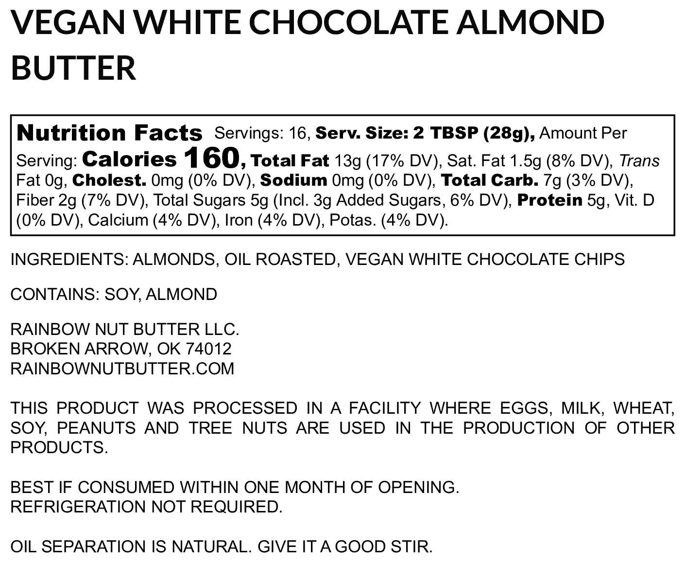 Vegan White Chocolate Almond Butter Treat Gluten Free