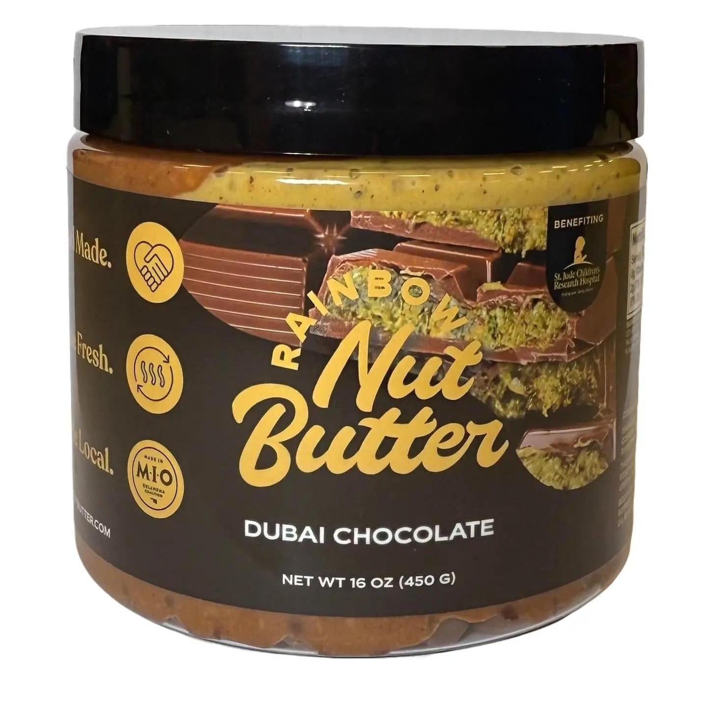 Dubai Chocolate Bar MILK CHOCOLATE Pistachio Nut Butter Cream NO PEANUT BUTTER NO PEANUT BUTTER! Chocolate Chips KATAIFI (NEW PACKAGING)
