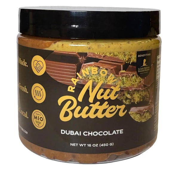 MILK CHOCOLATE DUBAI Bar in a Jar Pistachio Cream & KATAIFI Limited Edition Dessert No Peanut Butter Snack Pistachios and Rich Chocolate Chips - NEW PACKAGING