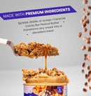 NOUGAT CARAMEL CANDY BAR consisting of Nougat topped with Caramel and Peanuts all encased in Milk Chocolate Peanut Butter Nut Butter Snack Dessert