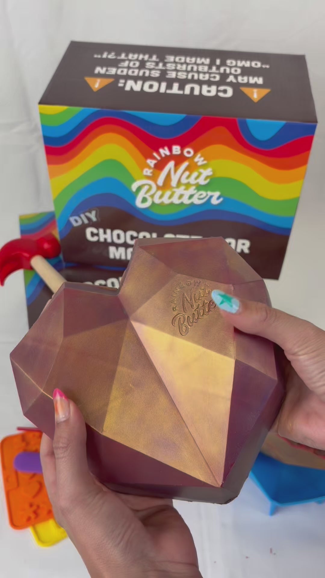 DIY Chocolate Making Kit HUGE BREAKABLE BLUE HEART Peanut Butter