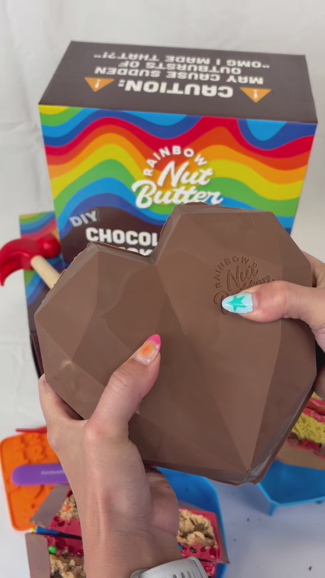 DIY Chocolate Making Kit HUGE BREAKABLE BLUE HEART Peanut Butter