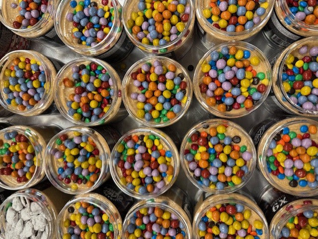 Muddy Buddy Chex Mix Peanut Butter Treat with Caramel M&M's Whey Protein Balls Chocolate - GO FOLLOW REES MORAN RACING ON TIKTOK FOR A CHANCE TO WIN FREE PEANUT BUTTER